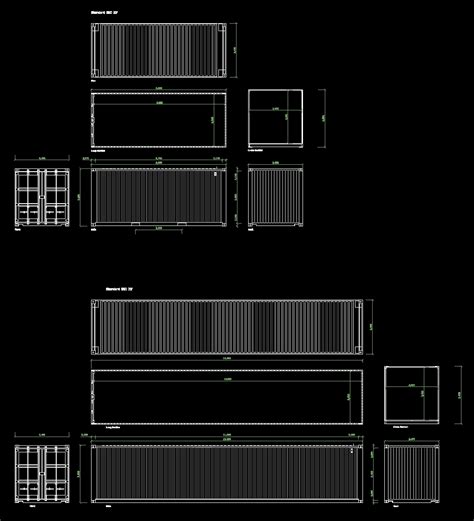 metal container box elevation|Shipping Container DWG, free CAD Blocks download.